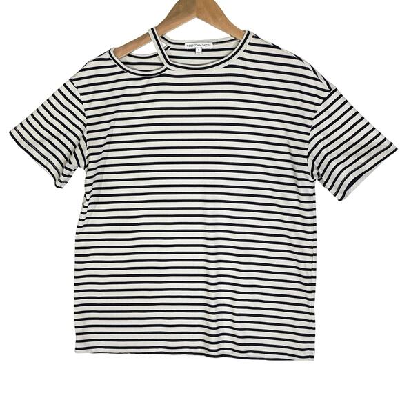 Rebecca Minkoff Black and White Striped Blouse - Picture 1 of 3